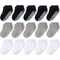 CozyWay Non-Slip Ankle Grip Low Cut Baby Socks, 15 Pack for Boys and Girls, Black/White/Gray, 6-12 Months Old, Unisex